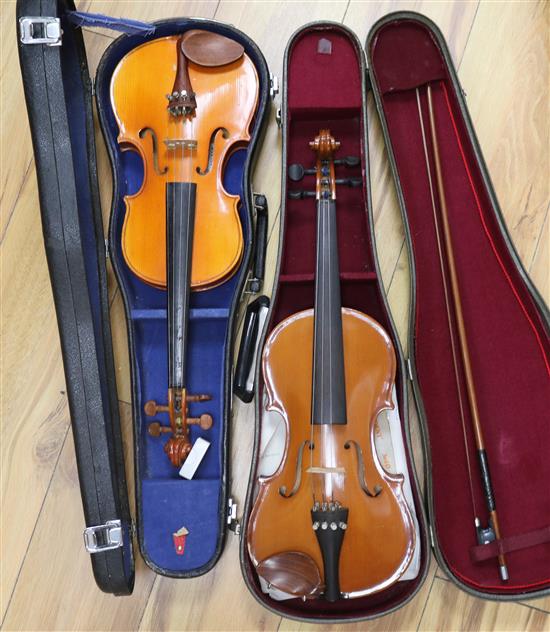 Two childs violins